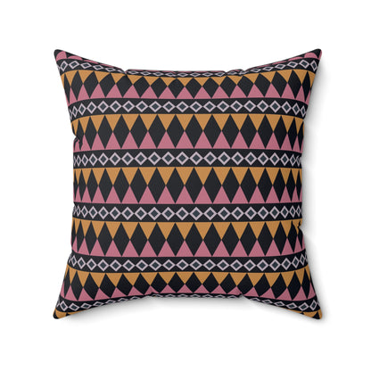 Midnight Clay Cairn Stripes Throw Pillow