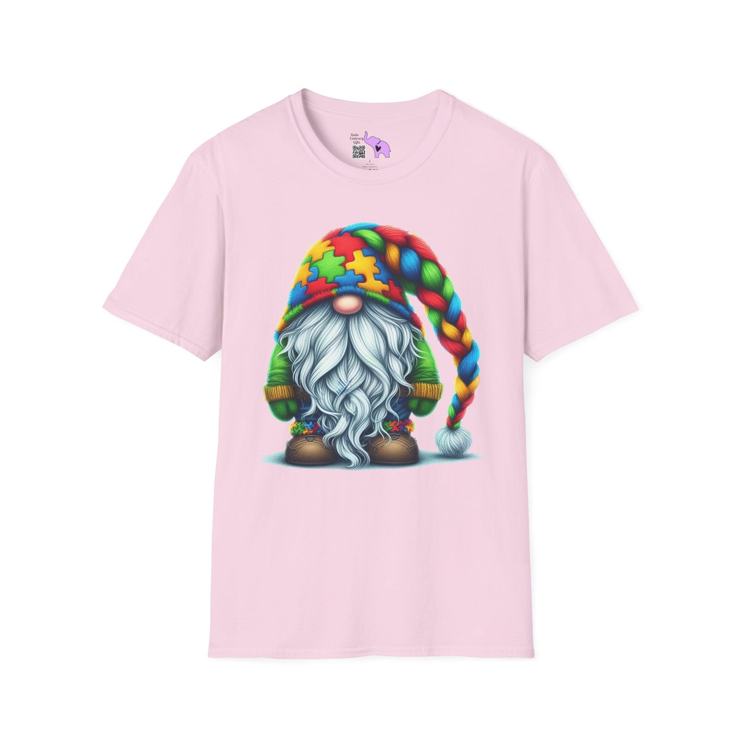 Autism Awarness Gnome Adult T-shirt