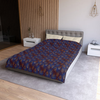 Midnight Gilded Leaves Duvet Bedding Set