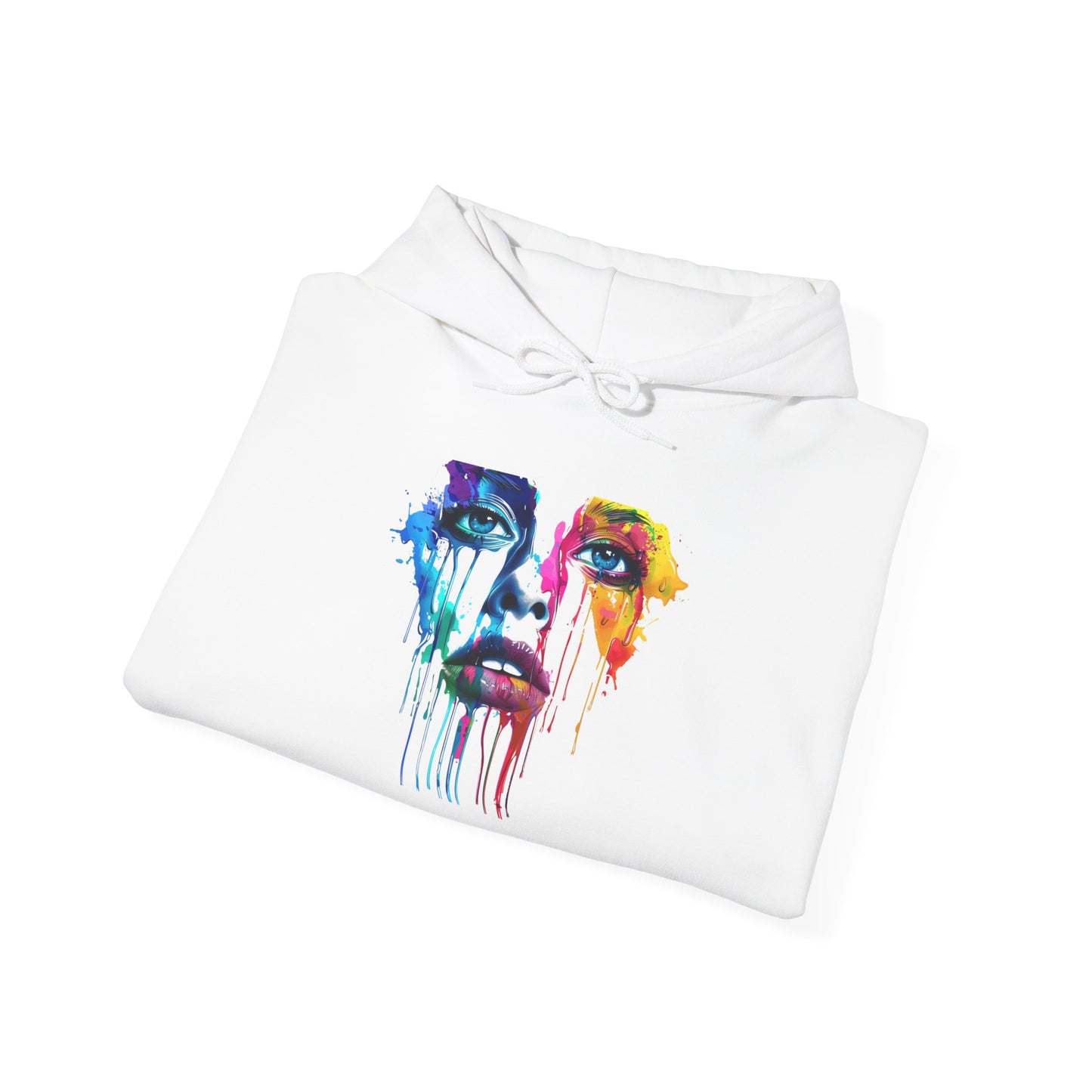 Colorful Face Heavy Blend™ Hooded Sweatshirt