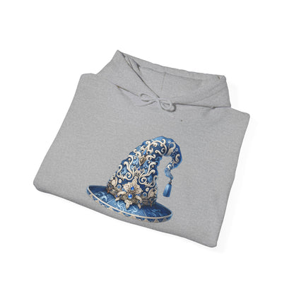 Blue & Silver Witch Hat Heavy Blend™ Hooded Sweatshirt