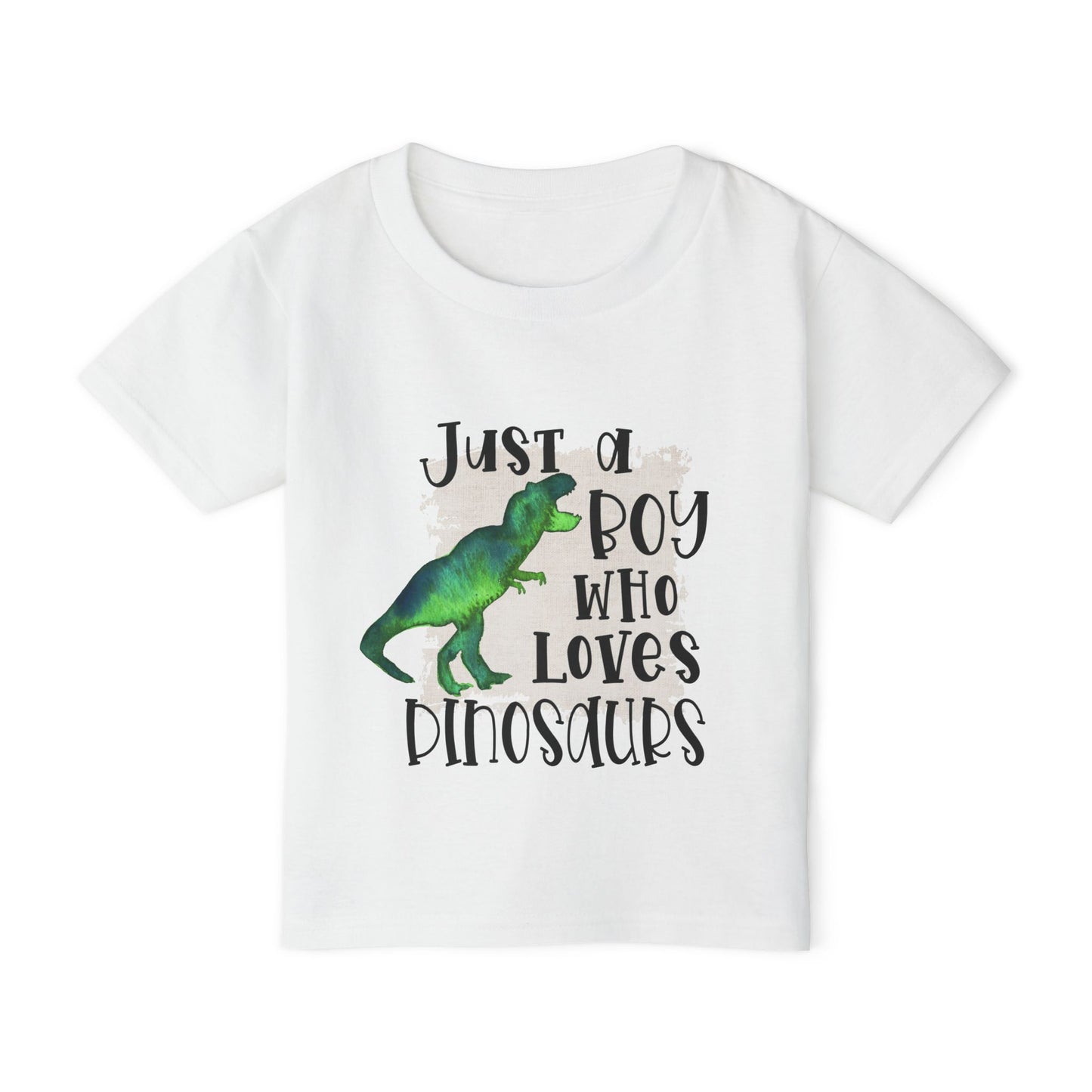 Just A Boy Who Loves Dinosaurs Heavy Cotton™ Toddler T-shirt