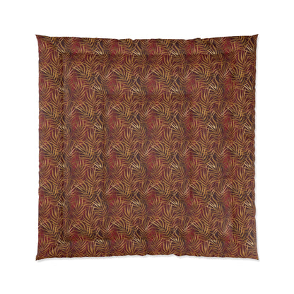 Crimson Palm Veil Basic Bedding Set