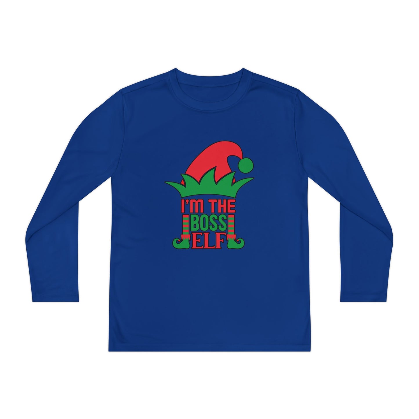 I'm The Boss Elf Youth Long Sleeve Tee