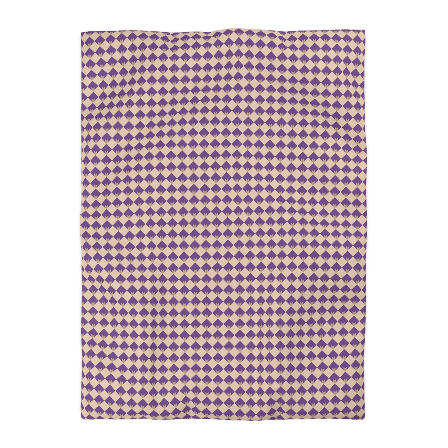 Diamond Bloom-Amethyst & Cream Microfiber Duvet Cover