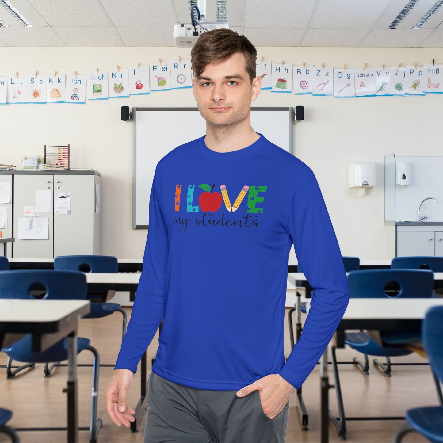I Love My Students Adult Long Sleeve Tee