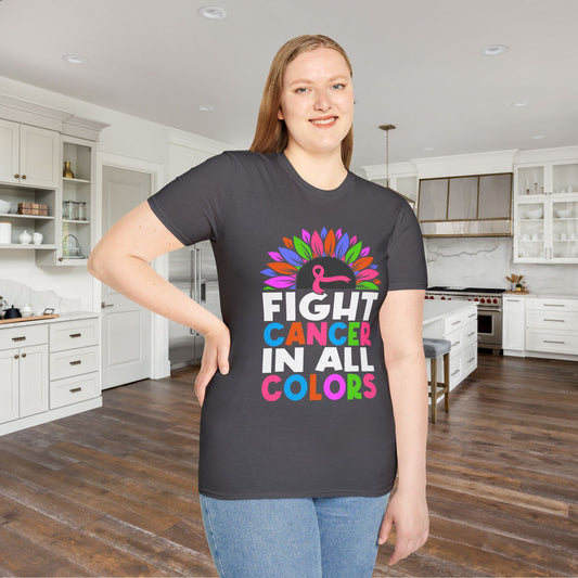 Fight Cancer in All Colors 26 Adult T-shirt