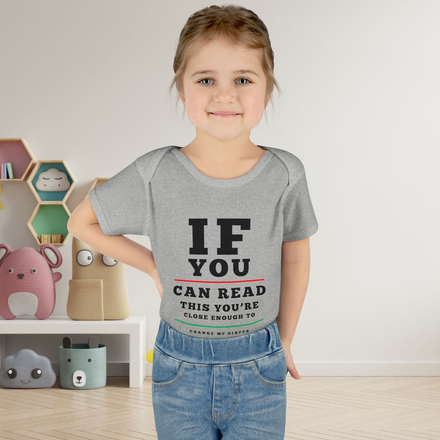 If You Can Read This You're Close Enough To Change My Diaper Baby Rib Bodysuit