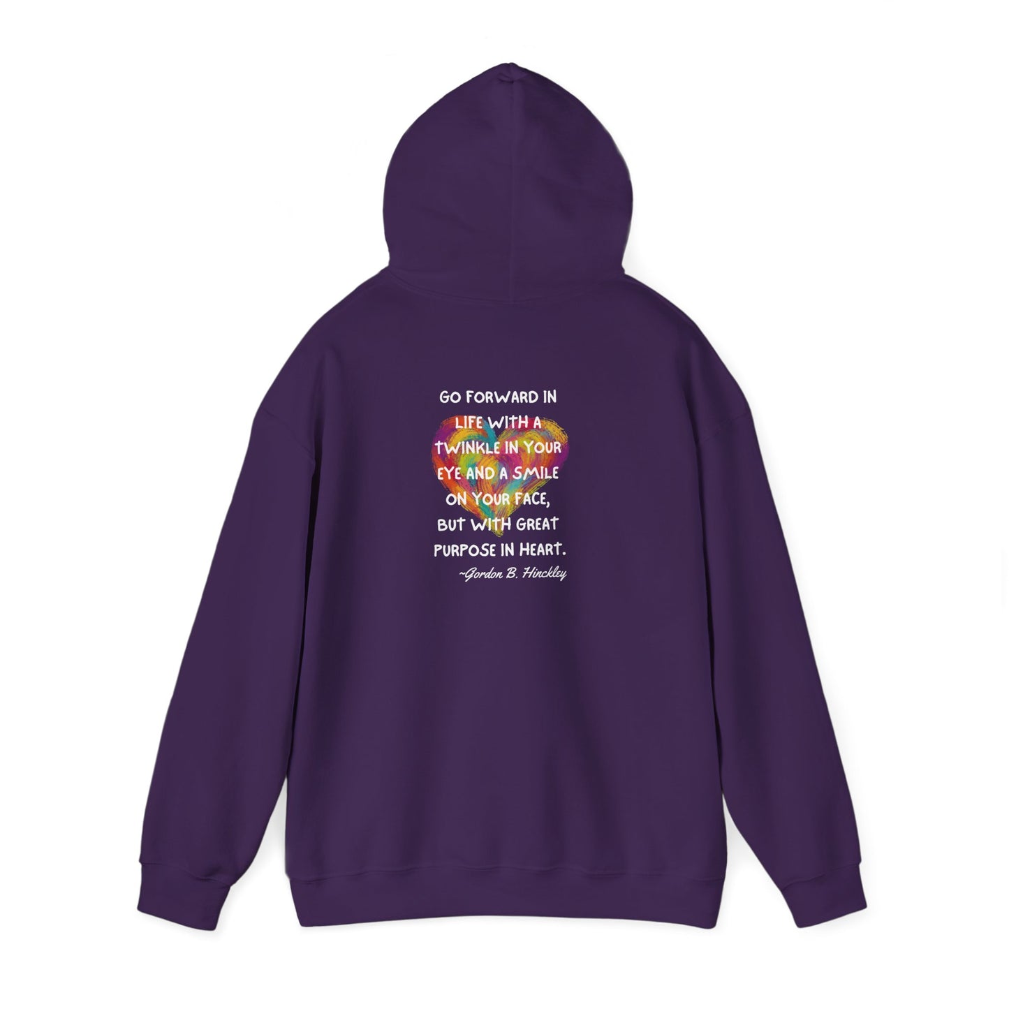 Go With Purpose In Heart Heavy Blend™ Hooded Sweatshirt