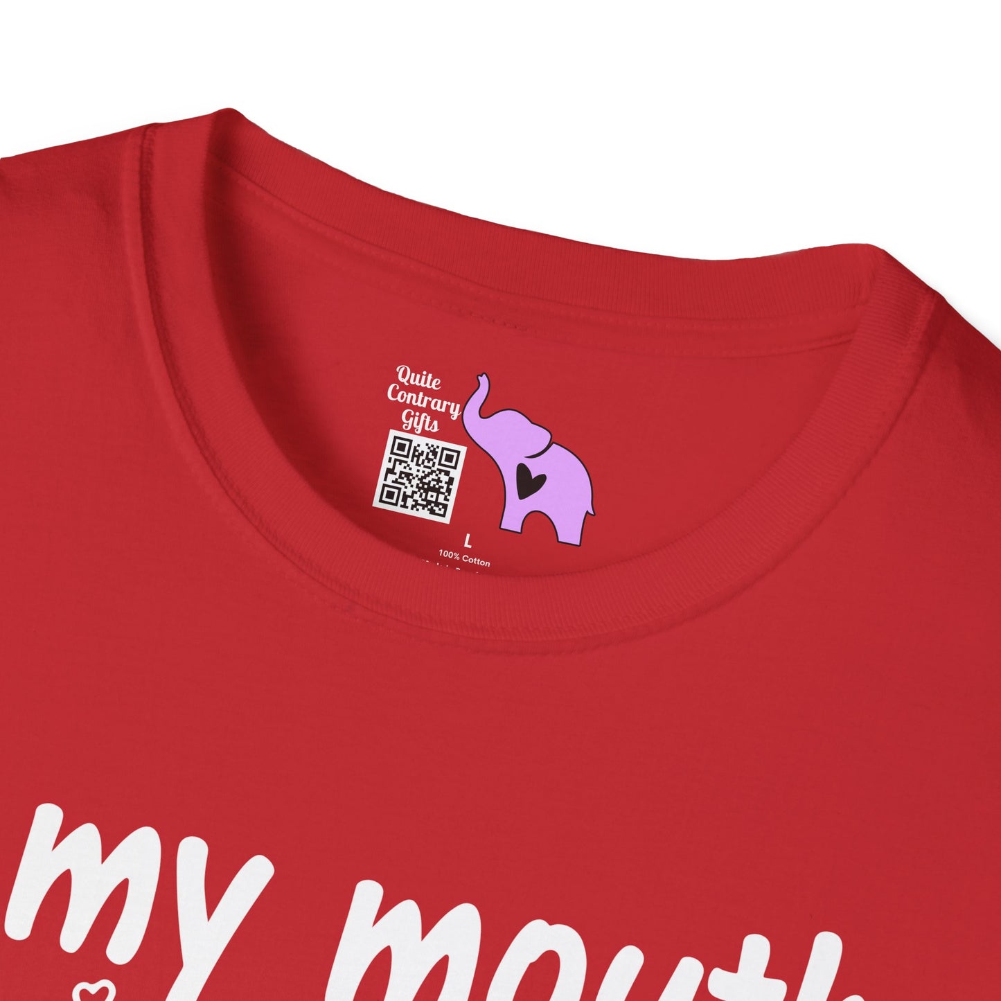 If My Mouth Doesn't Say It My Face Definitely Will Adult T-shirt