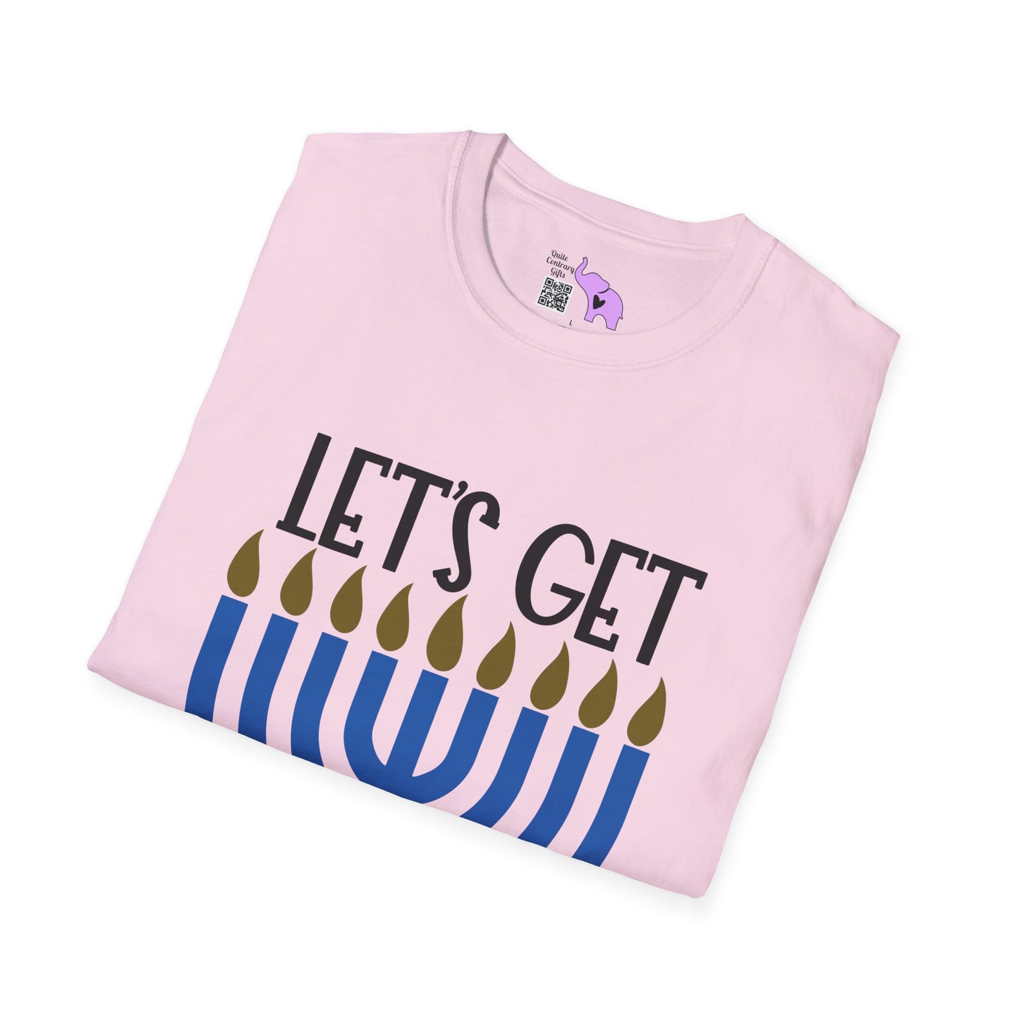 Lets Get Lit Menorah Adult T-shirt