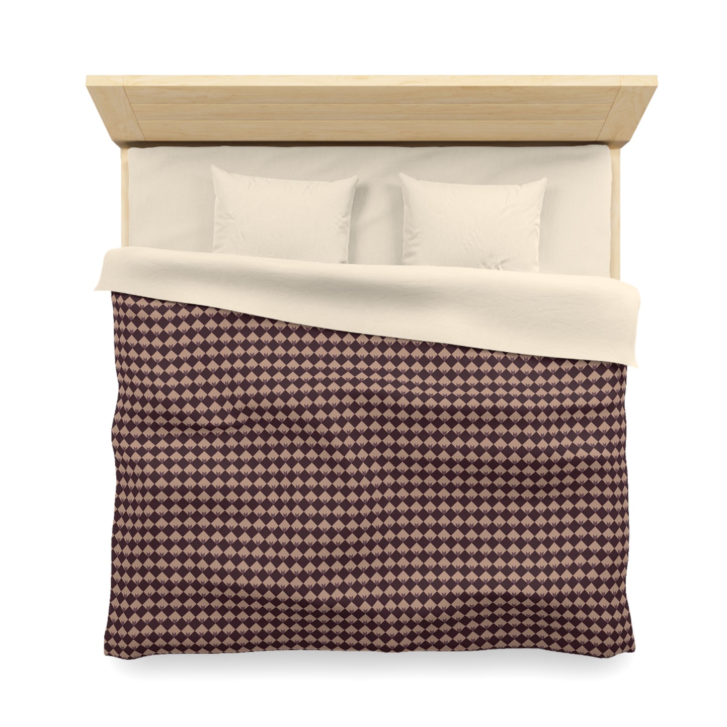 Diamond Bloom-Crimson & Plum  Microfiber Duvet Cover