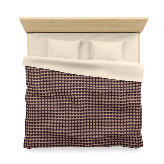 Diamond Bloom-Crimson & Plum  Microfiber Duvet Cover