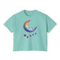 Colorful Heart Moon Women's Boxy Tee