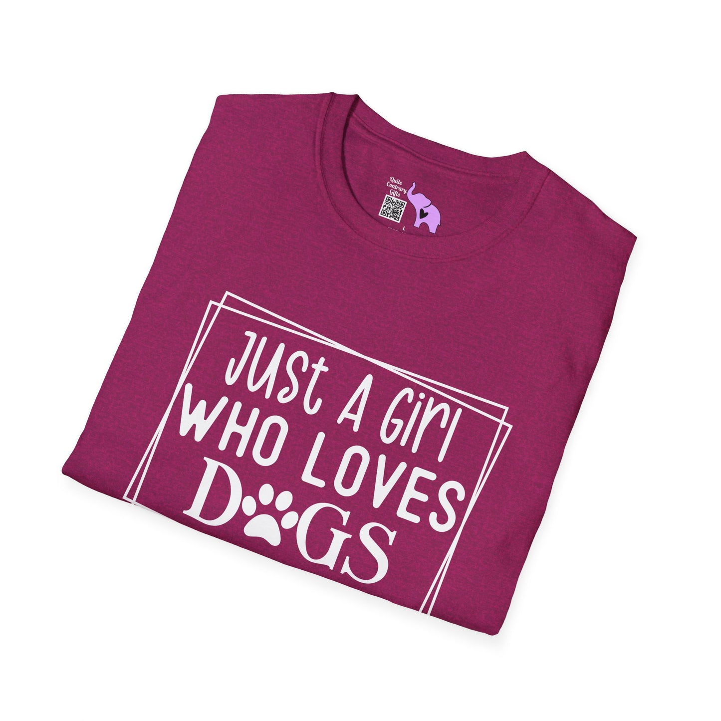Just A Girl Who Loves Dogs Adult T-shirt