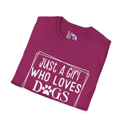 Just A Girl Who Loves Dogs Adult T-shirt