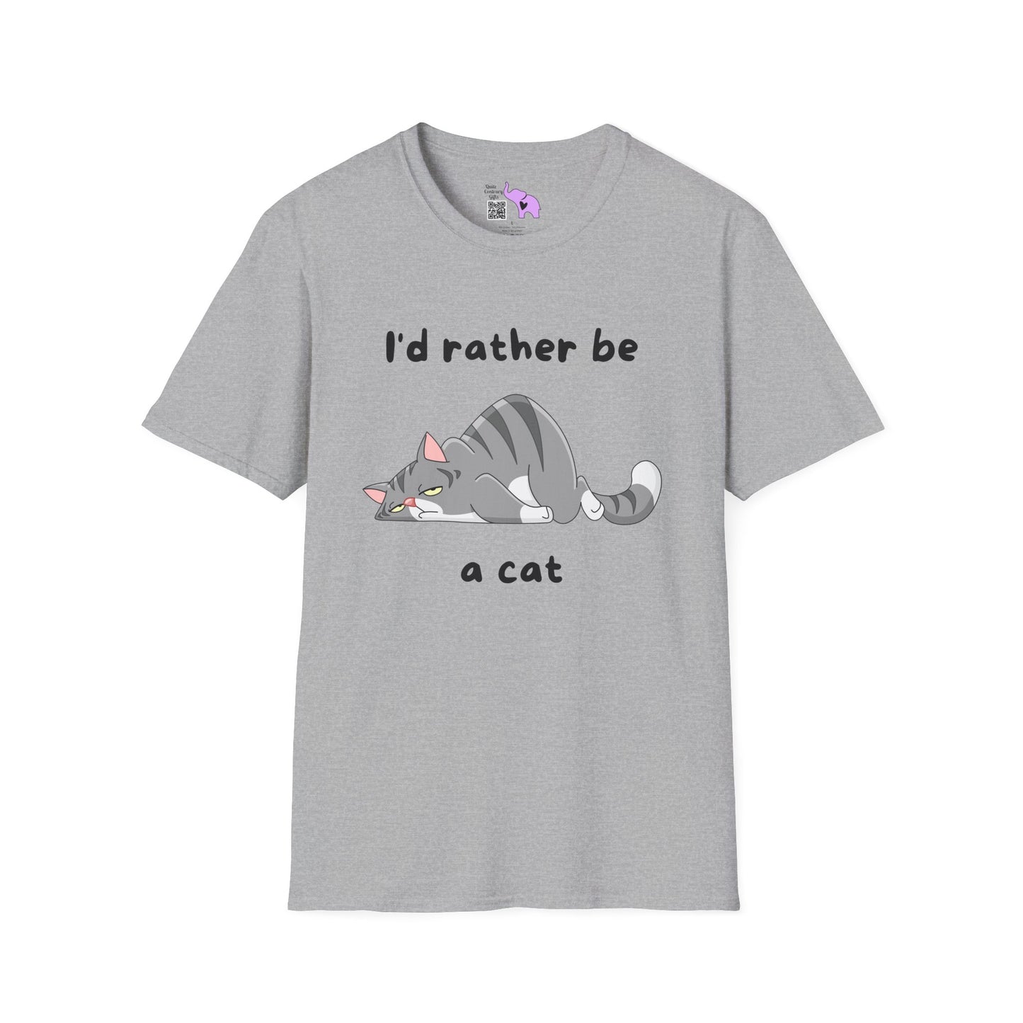 I'd Rather Be a Cat Adult T-shirt
