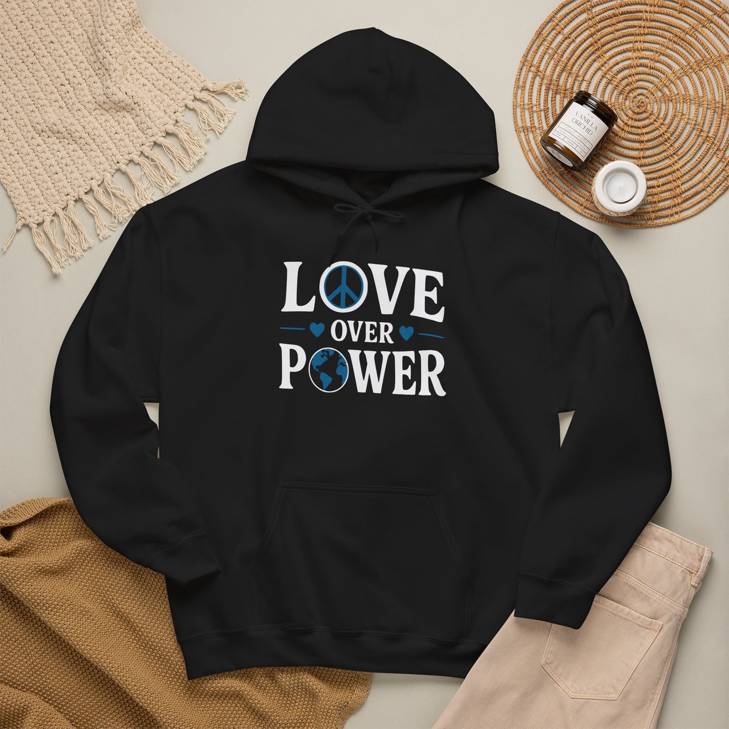 ""When the Power of Love Overcomes the Love of Power, the World Will Know Peace Heavy Blend™ Hooded Sweatshirt
