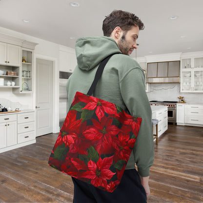 Crimson Noel Canvas Tote Bag