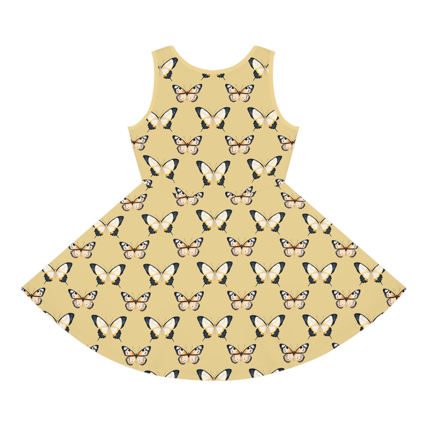Golden Flutter Girls' Sleeveless Sundress