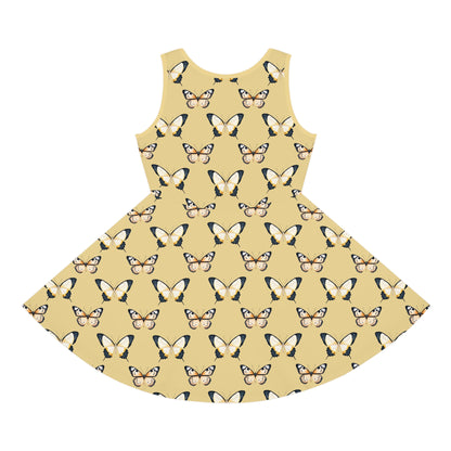 Golden Flutter Girls' Sleeveless Sundress