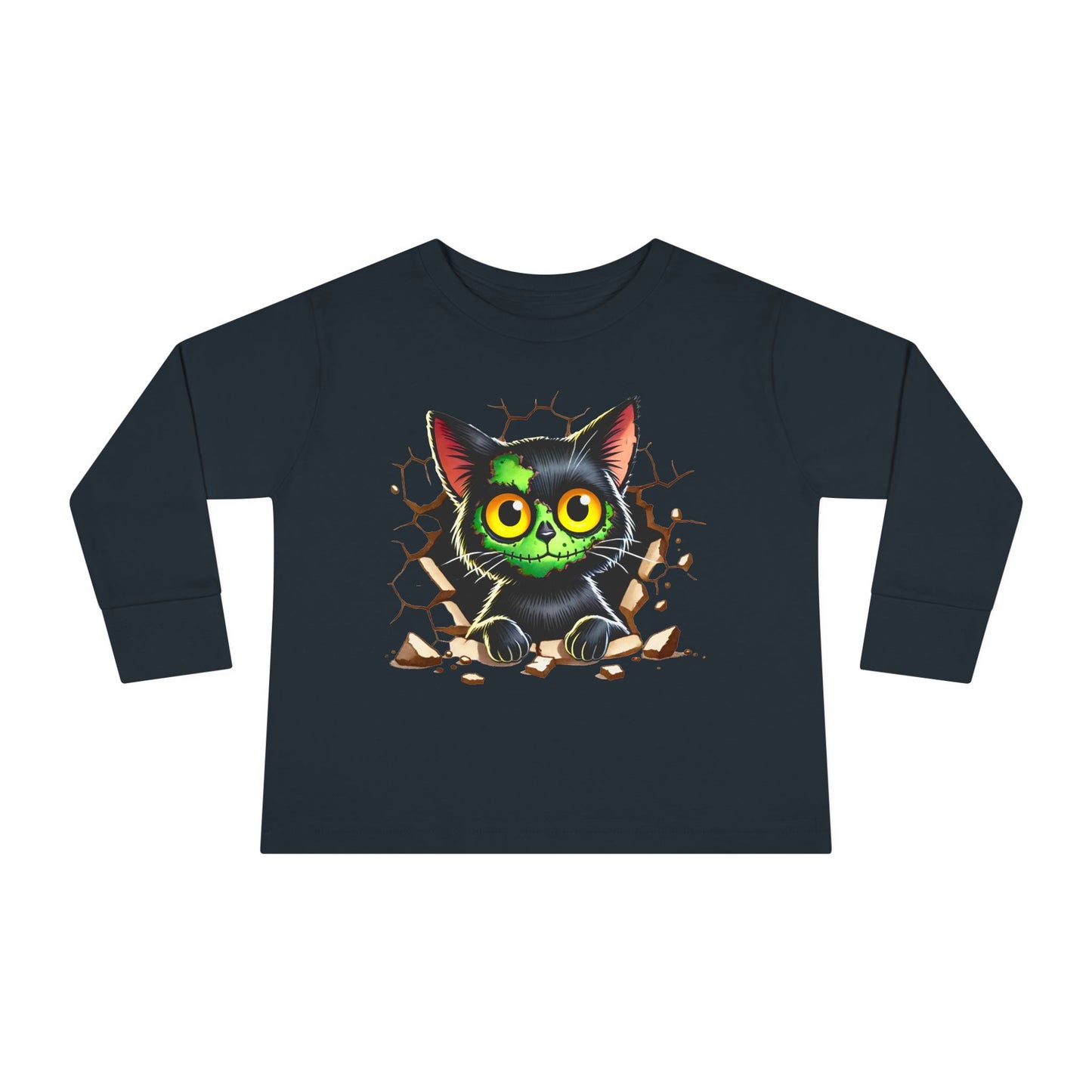 Zombie Kitty Toddler Long Sleeve Tee