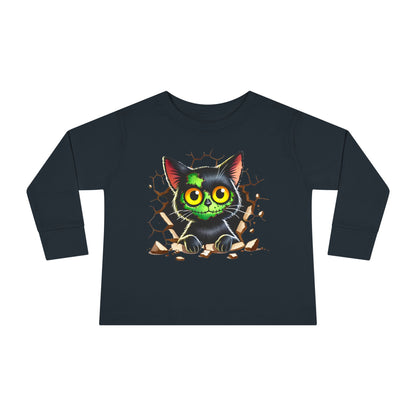 Zombie Kitty Toddler Long Sleeve Tee