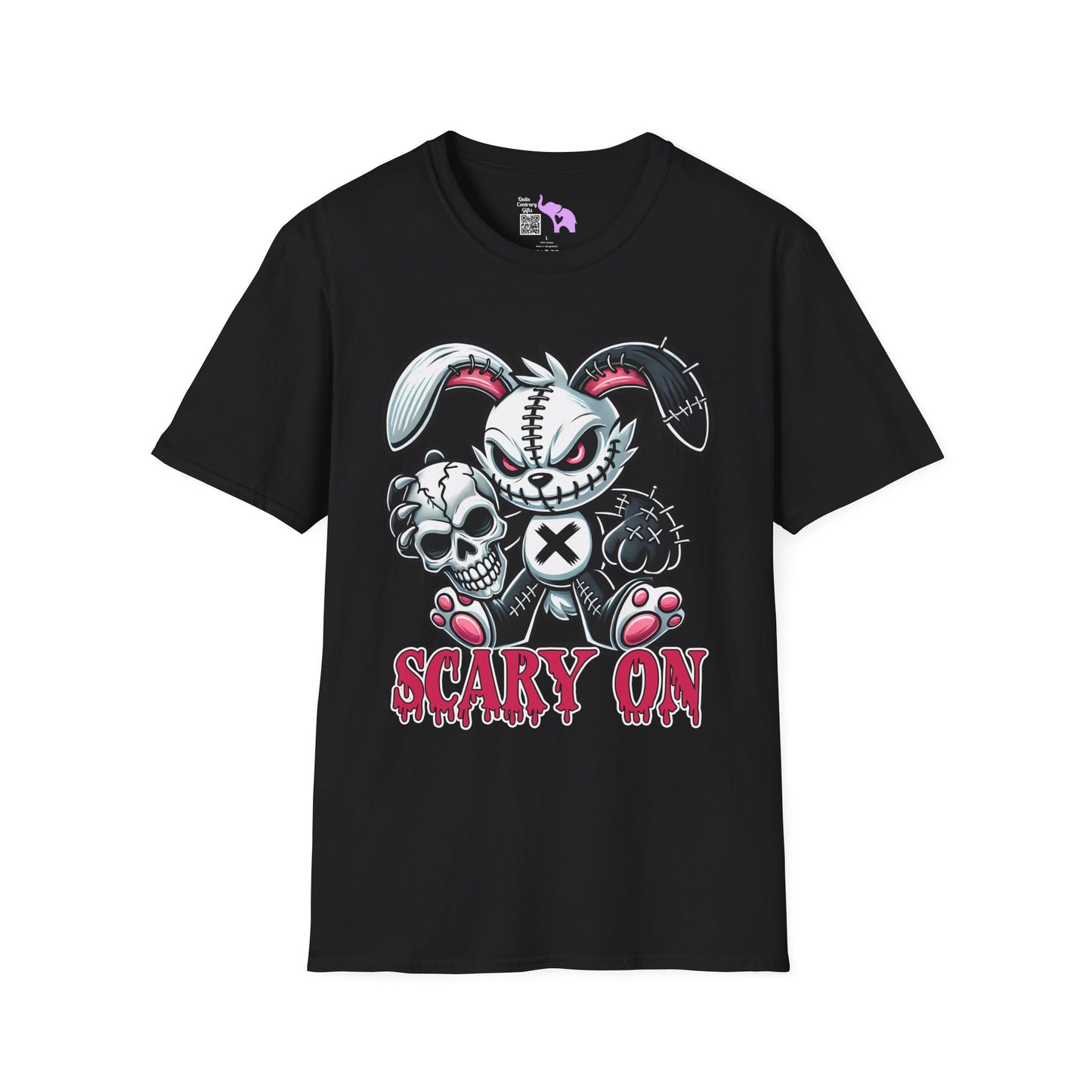 Scary On Voodoo Bunny Adult T-shirt
