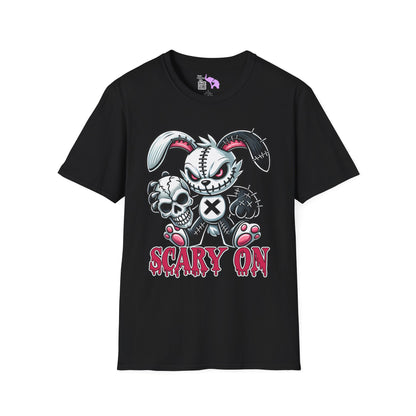 Scary On Voodoo Bunny Adult T-shirt