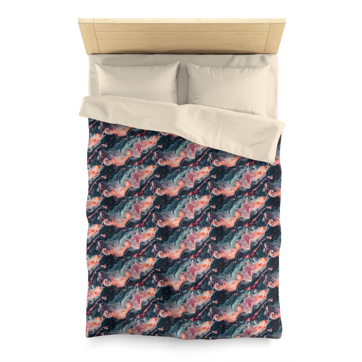 Pink Venom Marble Microfiber Duvet Cover