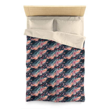 Pink Venom Marble Microfiber Duvet Cover