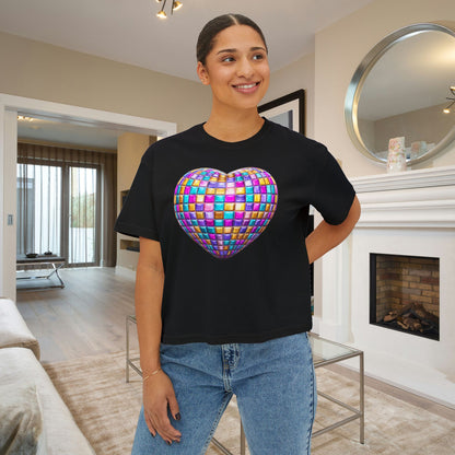 Heart in Blocks Women's Boxy Tee