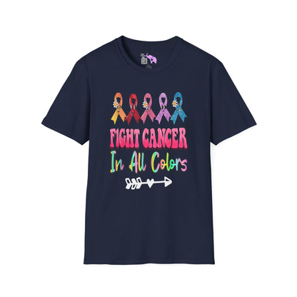 Fight Cancer in All Colors 1 Adult T-shirt