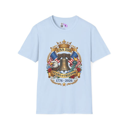 Liberty Bell USA 250 Years of Freedom Adult T-shirt