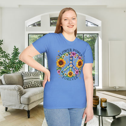 Flower Power Forever Adult T-shirt