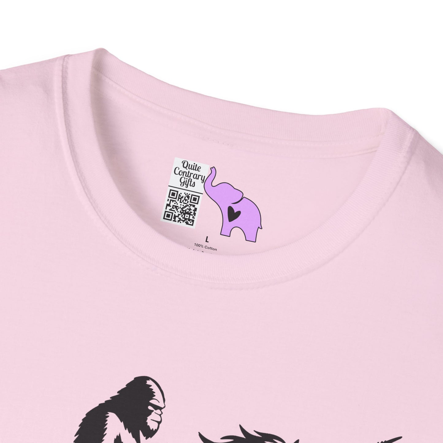 Bigfoot Rides A Unicorn Adult T-shirt
