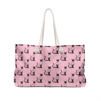 Siamese Charm – Pink Whisper Weekender Bag