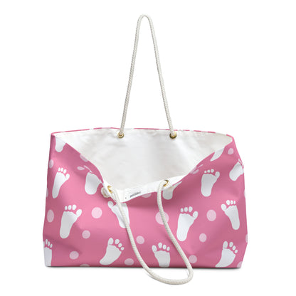 Baby Steps in Pink Weekender Bag