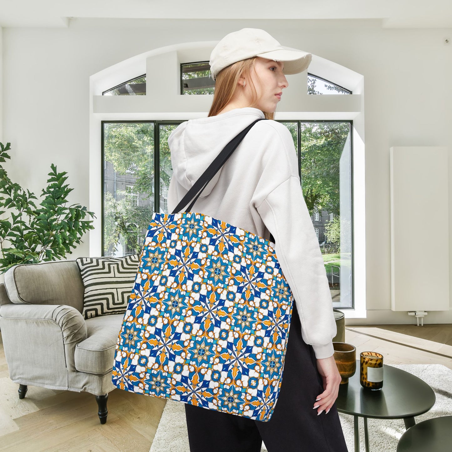 Talavera Sunburst Canvas Tote Bag