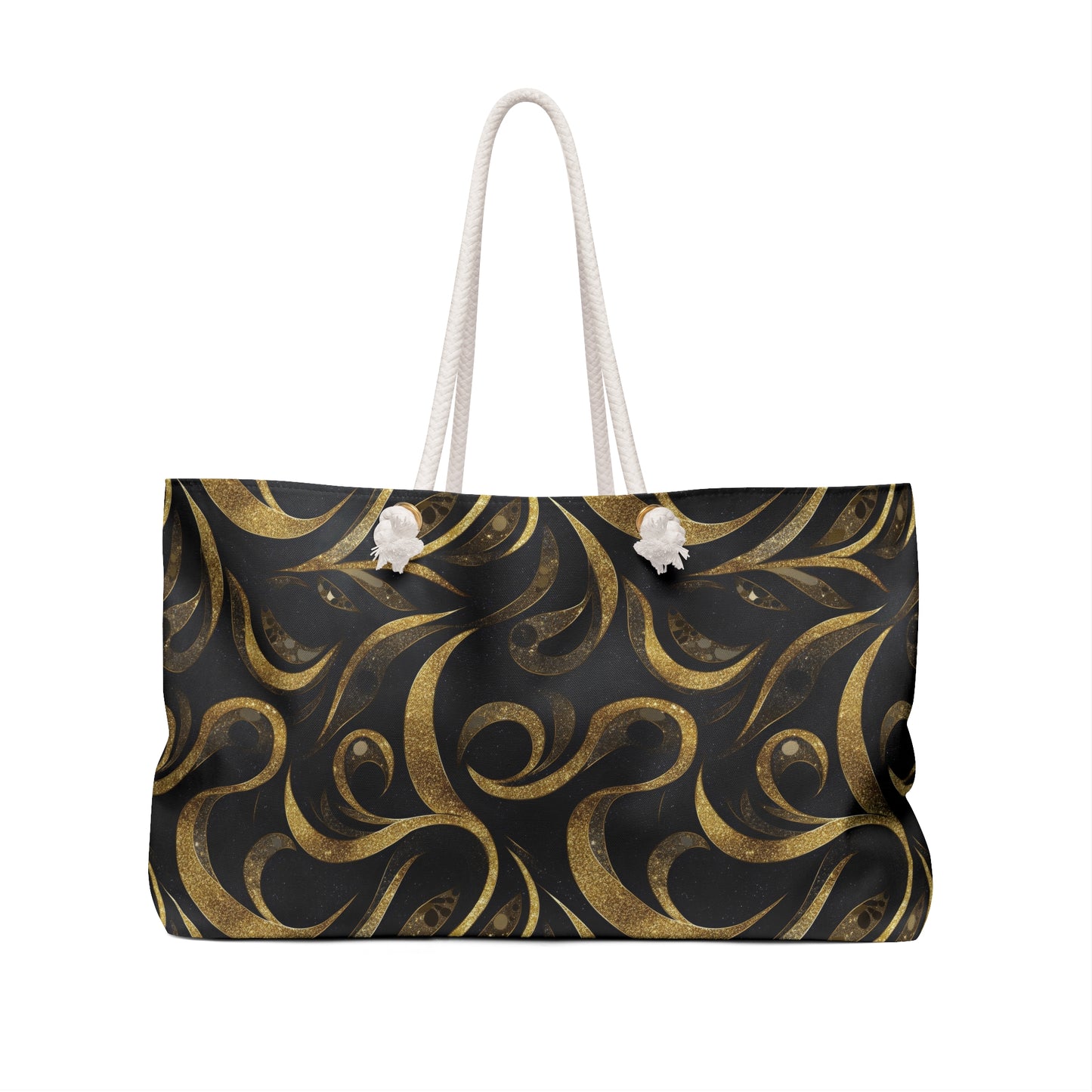 Golden Noir Swirl Weekender Bag