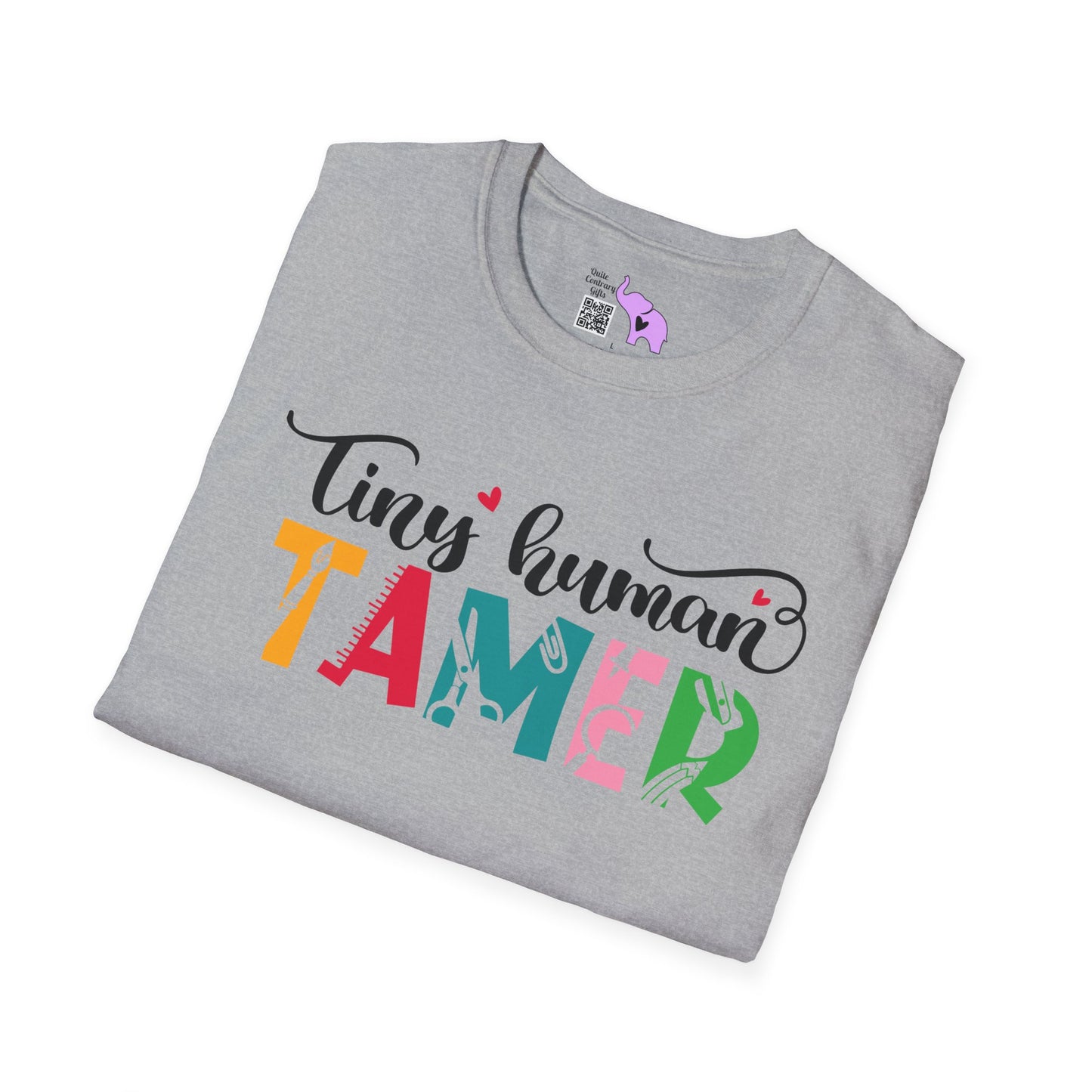 Tiny Human Tamer (Teacher) Adult T-shirt