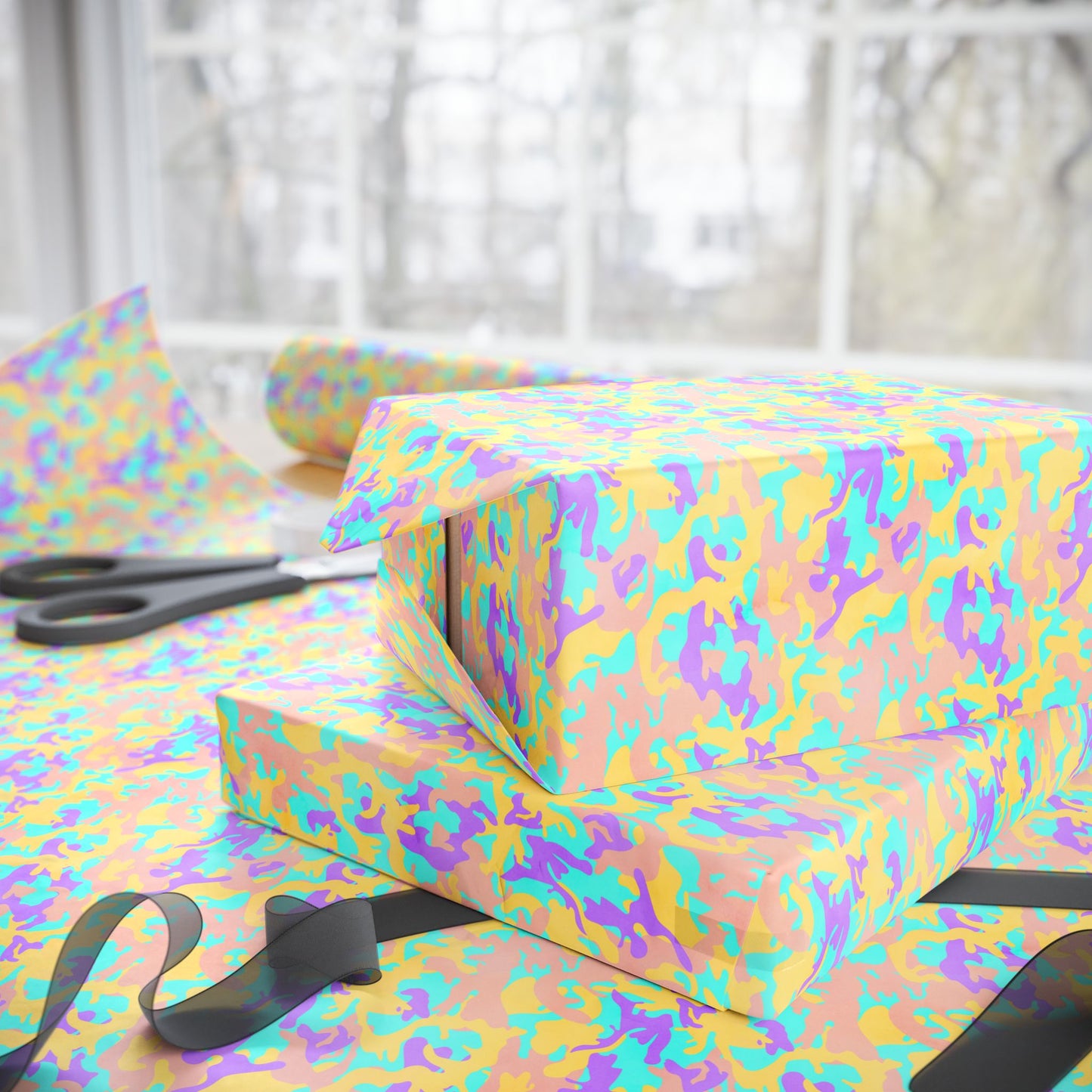 Dreamsicle Camo Wrapping Paper