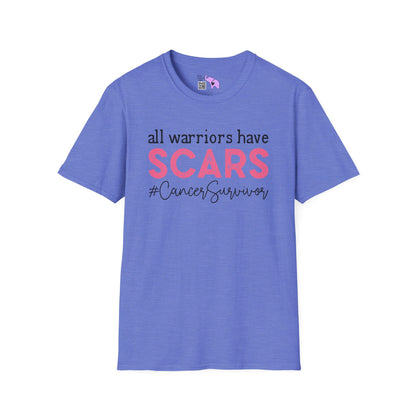 All Warriors Have Scars #CancerSurvivor Adult T-shirt