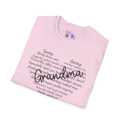 Grandma Descriptive Words Adult T-shirt