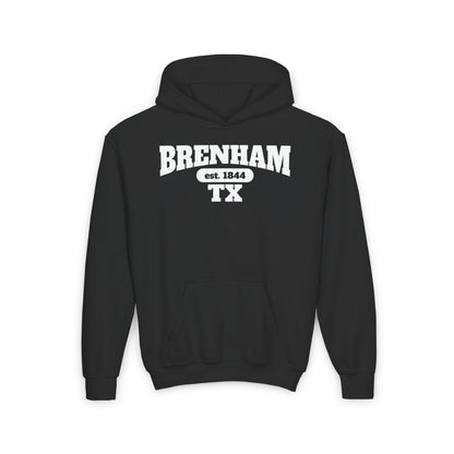 Brenham Tx Est. 1844 Youth Heavy Blend Hoodie