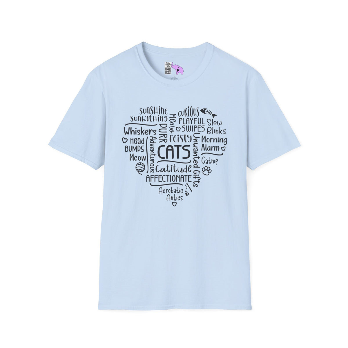 A Cat's Heart Adult T-shirt