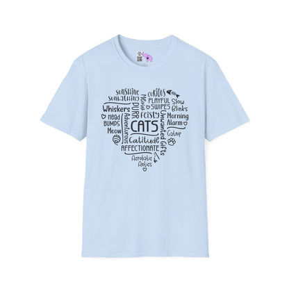 A Cat's Heart Adult T-shirt