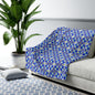 Blue Horizon Mosaic Sherpa Fleece Blanket