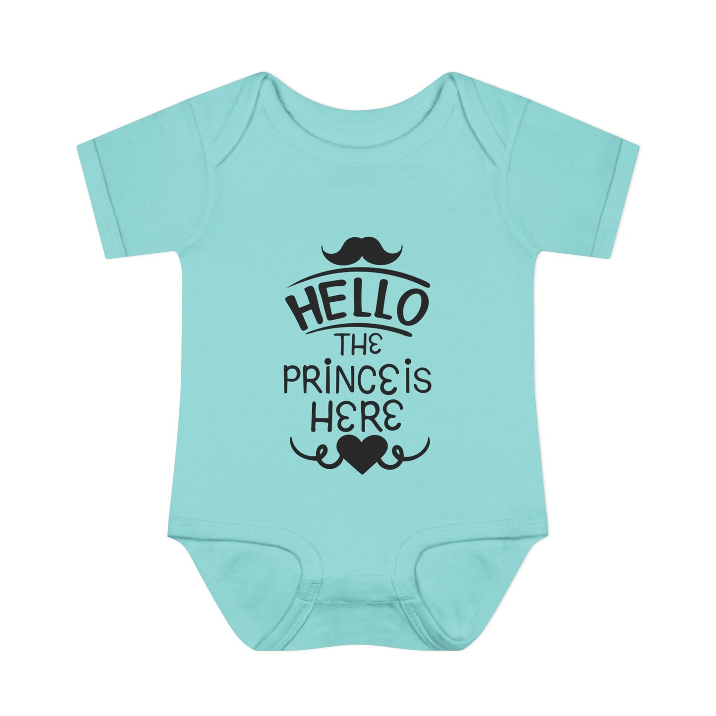 Hello The Prince Is Here Infant Baby Rib Bodysuit