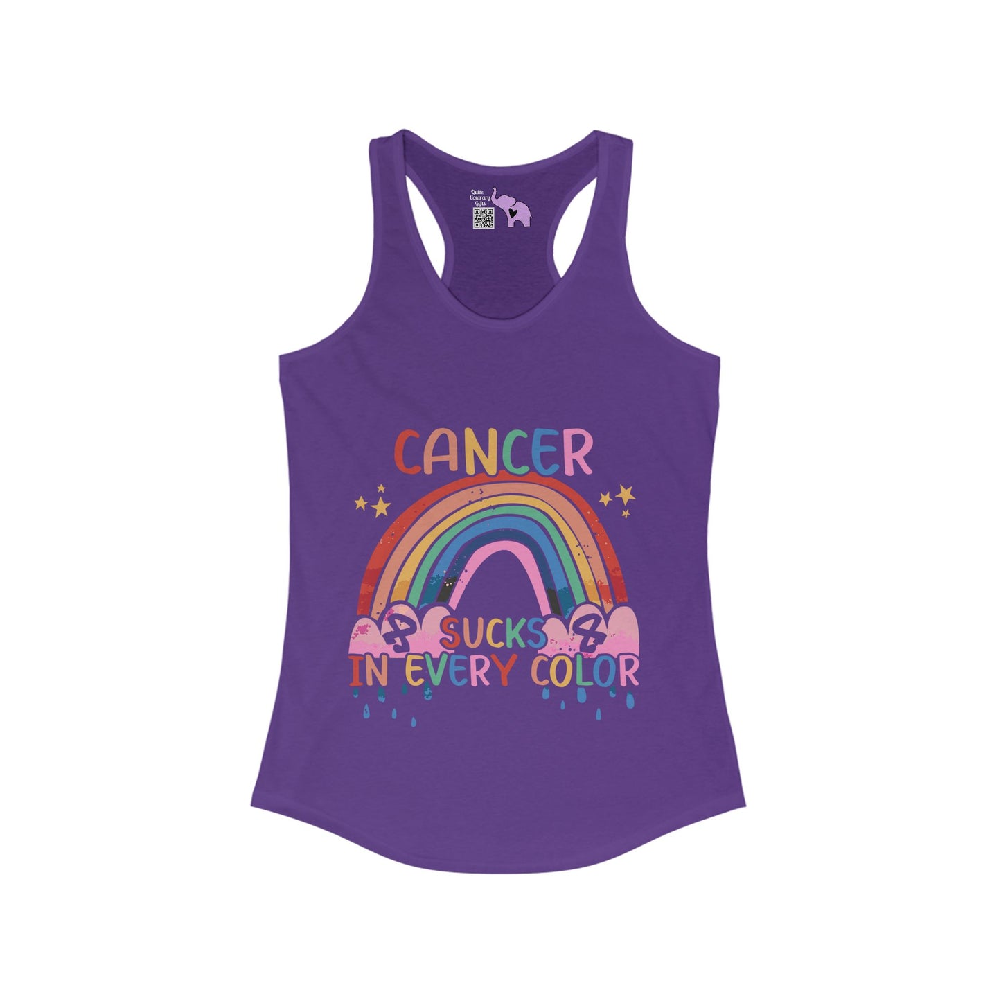 Fight Cancer In All Colors 20 Women's Ideal Racerback Tank